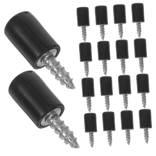 OSALADI 200 Stück Küchenschrank Laminatnägel Anti-Rutsch-Schelfstifte Regalstifte für Kleiderschränke Kleiderschrankstifte Bücherregalregal -Klopfschrauben Glasprotokallpegs PVC Schwarz von OSALADI