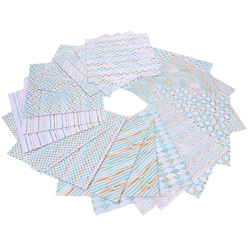 OSALADI 24 Blatt Vintage Hintergrundpapier Set Dekorative Papiere für Scrapbooking und DIY Bastelpapier für Fotoalben Notizbücher Kartenherstellung Designs für Arbeiten von OSALADI