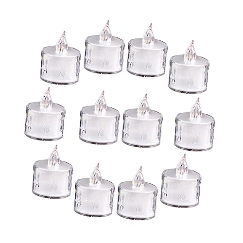 OSALADI Stk geführtes Kerzenlicht halllowen heeloween weihnachtsm flackerndes Teelicht schwebendes teelicht flammenlose LED-Kerzen geführte Teelichtkerze PP Polypropylen Transparent OSALADI Stk geführtes Kerzenlicht halllowen heeloween weihnachtsm flackerndes Teelicht schwebendes teelicht flammenlose LED-Kerzen geführte Teelichtkerze PP Polypropylen Transparent von OSALADI