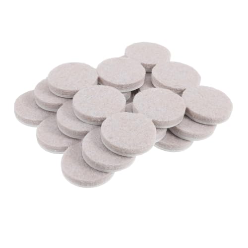 OSALADI 24 Stück Teiliges Runde Filzgleiter für Möbelbeine Selbstklebende Verschleißfeste Stuhlbein Pads Geräuschdämpfend Geeignet für Tische Stühle und Hocker von OSALADI