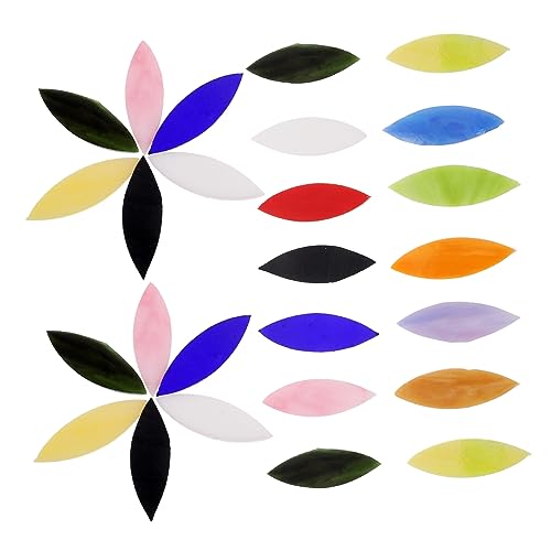 OSALADI 28 Stück Blattförmige Iridescent Glasfliesen für Diy Bunte Mosaikglasstücke für Kerzenständer Handwerksmaterialien für Kreative Projekte OSALADI 28 Stück Blattförmige Iridescent Glasfliesen für Diy Bunte Mosaikglasstücke für Kerzenständer Handwerksmaterialien für Kreative Projekte von OSALADI