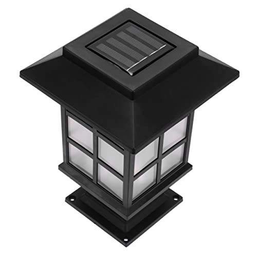 OSALADI Umweltfreundliche Solar-gartenleuchten 2er-Pack Schwarze Außensäulenlampe Rasenlampe Solarbetriebene -leuchten Ip55 von OSALADI