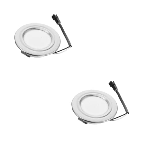 OSALADI 2St Dunstabzugshaubenlicht küchenbeleuchtung LED-Herdlampe LED-Dunstabzugshaubenbeleuchtung warme Glühbirnen - für Dunstabzugshaube -Puck-Leuchten Abs Silver von OSALADI