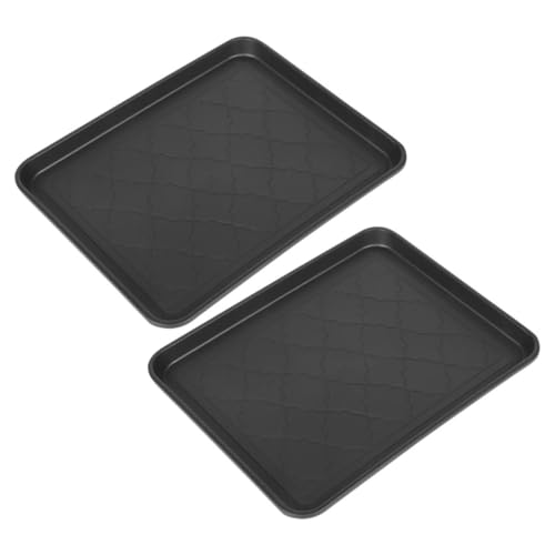 OSALADI 2St Mehrzweck-Kofferraum schwarze Tabletts Kofferraumwanne Fußmatte Stiefeltrockenmatte Kunststoffpalette gummistiefel Schuhablage Kofferraumwanne klein Haushalt Topfpflanze pp von OSALADI