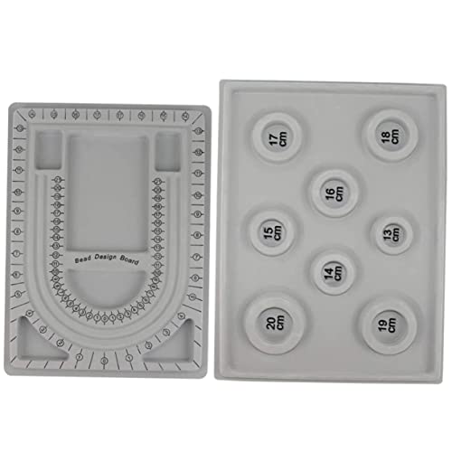 OSALADI 2Stücke DIY Perlen Design Brett für Armbänder und Schmuck Organizer mit Maßstab Schmuckgestaltung und Organisation von OSALADI