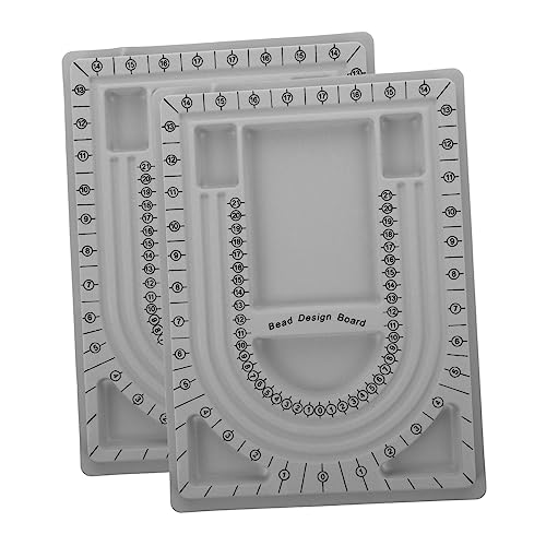 OSALADI 2Stücke DIY Perlen Design Platte Schmuck Organizer für Halsketten und Armbänder Platzsparend Einfach zu Bedienen für Anfänger und Erfahrene Designer für Präzises von OSALADI