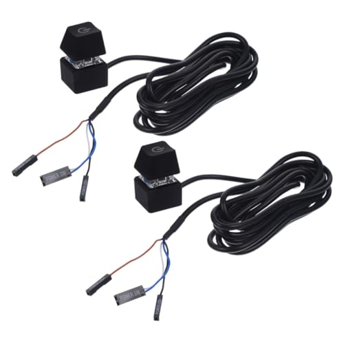 OSALADI 2Stücke Netzschalter mit Verlängerungskabel für Desktop Computer Externer Power Button für Einfache Steuerung Internetcafés Vielseitige von OSALADI