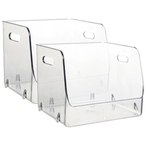 OSALADI 2er-Packung Desktop -speicherregal Behälter Container Schreibtisch Stapelbar Würfel-aufbewahrungsboxen Groß Aufbewahrungsboxen Mit Deckel Das Haustier Transparent OSALADI 2er-Packung Desktop -speicherregal Behälter Container Schreibtisch Stapelbar Würfel-aufbewahrungsboxen Groß Aufbewahrungsboxen Mit Deckel Das Haustier Transparent von OSALADI