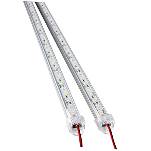 OSALADI 2er Set 50CM DC 12V Rigid LED Strip Bar Light Aluminium Gehäuse Weißes Licht Ideal Für Unterbau Und Schrankbeleuchtung Energieeffizient Und Langlebig von OSALADI