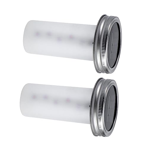 OSALADI 2st Dekorative Lichter Hängende Solarlampen Teelichter Masse Deckel Leuchtet Wohnkultur Rasen Solarlicht Solarleuchten Im Freien Flammenlos Haushalt Plastik Weiß Beleuchtung von OSALADI