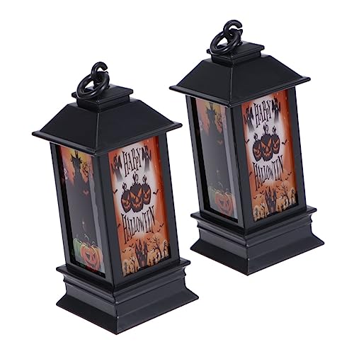 OSALADI 2st Halloween-led-laterne Gartenschmuck Im Freien Halloween-innendekorationen Solarbetriebene Gartenleuchten Rattan-solarleuchten Außenleuchten Dochte Lichter Solar-gartenleuchten von OSALADI