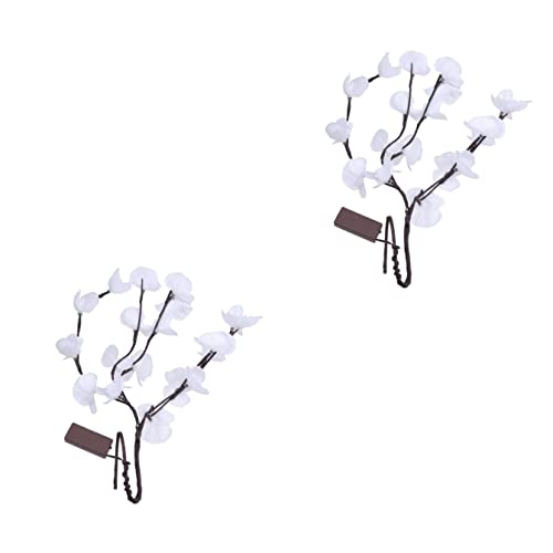 OSALADI 2 Stück Elegantes Astbaumlicht Für Die Inneneinrichtung Nachtlampe Im Orchideenstil Warmweißes Licht Keine Batterie Erforderlich Für Party- Und Eventdekorationen von OSALADI