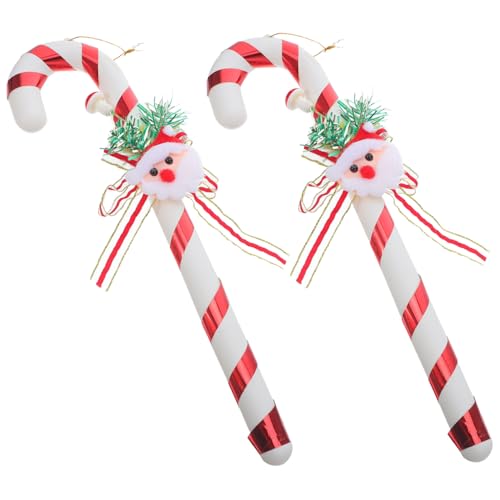 OSALADI 2stücke Zuckerstangen-baumschmuck Plastik-ornament Hängend Für Fenster Und Türen Weihnachtsdeko Party Und Neujahrsbedarf von OSALADI
