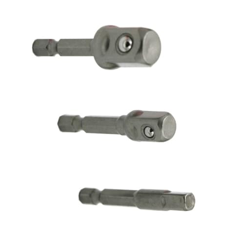 OSALADI 3 STÜCKE Teiliges Stecknussadapter Set mit Sechskantschaft Robuster Verlängerung aus Edelstahl Kugelarretierung für Schnellen Sitz Kompatibel mit Bohrmaschinen und Akkuschraubern OSALADI 3 STÜCKE Teiliges Stecknussadapter Set mit Sechskantschaft Robuster Verlängerung aus Edelstahl Kugelarretierung für Schnellen Sitz Kompatibel mit Bohrmaschinen und Akkuschraubern von OSALADI
