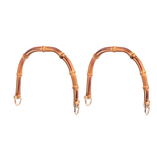 OSALADI 3 Sätze Bambus Handtaschen Griffe DIY Taschen Ersatzhenkel Mit Abnehmbaren Haken Langlebig Und Für Selbstgemachte Handtaschen Und Clutches 2 Stücke * 3 von OSALADI