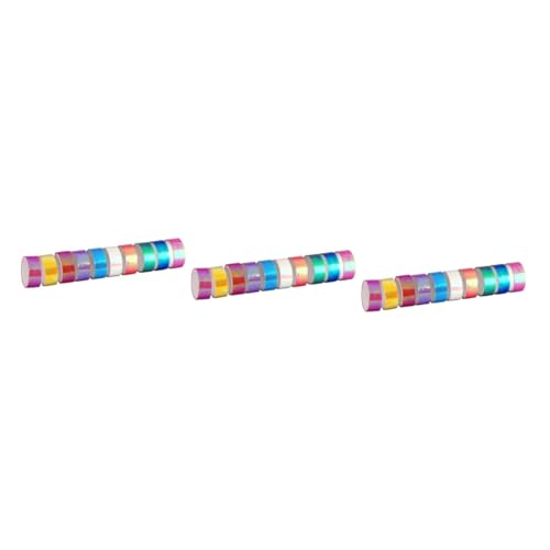 OSALADI 3 Sätze Buntes Glänzendes Selbstklebendes Tape Teiliges Wasserdichtes Dekoband Für Diy Scrapbooking Kalender Und Bastelprojekte Kreative Gestaltung Mit Regenbogen 10rolle*3 von OSALADI