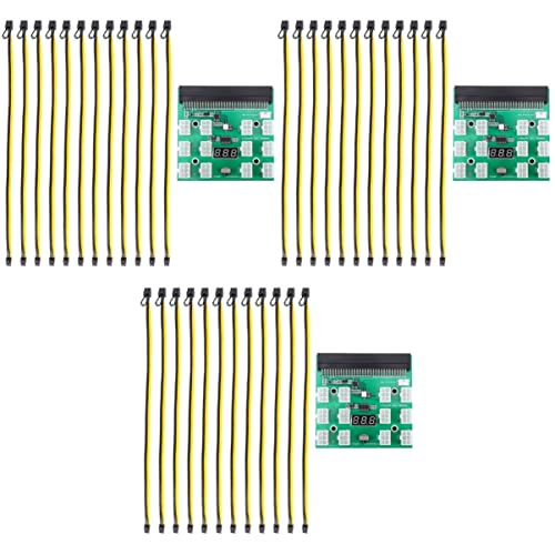 OSALADI 3 Sätze Konvertierungsplatine Bergbauzubehör Stromkabel Bergbau Versorgung gpu Mining-Adapter Server Leistungsplatine Riser- 6polig Reinkupfer verzinnt von OSALADI