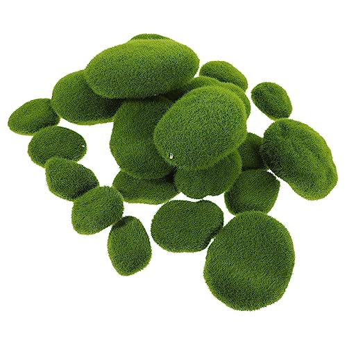 OSALADI 3 Sätze Kunstmoos Steine Realistische Dekorative Steine Für Mikrolandschaft Terrarien Bonsai Und Garten Größenvielfalt 20 Stück * 3 von OSALADI