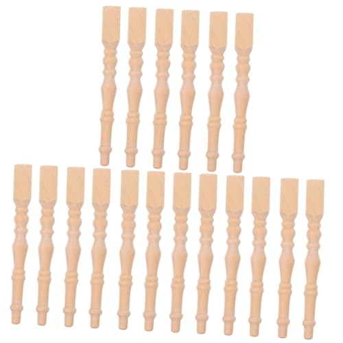 OSALADI 3 Sätze Mini-tischbeine Heimwerken Ornamente Faltbar Klein Teile Teppich Miniatur Arbeitsplatte Spindel Einstellbar Simulation Tischbeine Holz 6 Stück * 3 von OSALADI