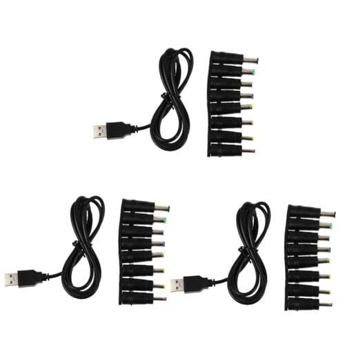 OSALADI 3 Sätze Multifunktionsadapter USB-zu-dc-stromkabel Dc-ladekabeladapter Für Haushaltselektronik Dc-stromrichter Dc-USB-ladegerät OSALADI 3 Sätze Multifunktionsadapter USB-zu-dc-stromkabel Dc-ladekabeladapter Für Haushaltselektronik Dc-stromrichter Dc-USB-ladegerät von OSALADI