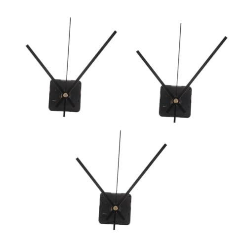 OSALADI 3 Sätze Uhrwerk Wall Clock wanduhren Wanduhr digital kleine Digitaluhr Radio Mechanismus im Freien große Digitaluhr Uhrzeiger Uhrenbausatz Uhr-Kit Uhrennummern-Kit Plastik Black von OSALADI