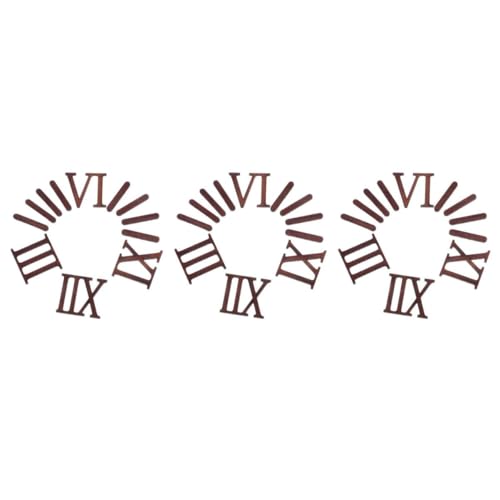 OSALADI 3 Sets Wanduhr Zubehör Zeiger Digitale Wanduhr DIY Uhr Zahlen Set Uhr Reparatur Zubehör Reparatur Von Uhren Uhren Nummern Zahlen Kits Kaffeeholz von OSALADI