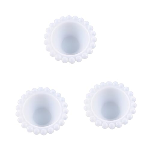 OSALADI 3 Stck. Spitzenschale Form Herstellung Backen Kochen Tablett Fondant brilliance glossing handwerkzeug easy putz DIY Basteln Plattenform Silikonform DIY manuelle Form Kieselgel Weiß von OSALADI