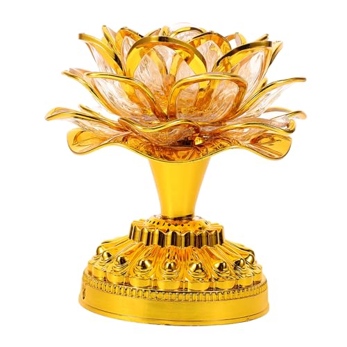 OSALADI 3 Stk Lotuslampe Led-lampe Nachtlampe Buddhistische Gebetslampe Buddha Lampengebet Led Lichter Lotus-nachtlampe Lotus-tischlampe Desktop-licht Modellieren Plastik von OSALADI