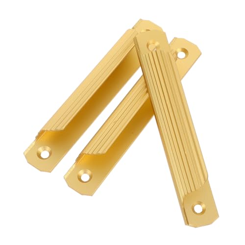 OSALADI 3 Stück Aluminiumlegierung Türgriff Retro Cabinet Handle für Schränke Küchenschränke und Schiebetüren Langlebig Leicht Kompatibel Modernes Design Goldfarben von OSALADI