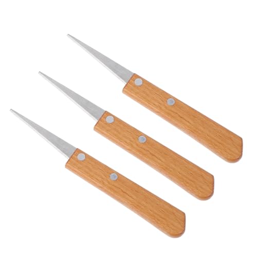 OSALADI 3stücke Modelliermesser Mit Holzgriffen -schneidewerkzeug Für Keramik-dekorationswerkzeuge -schnitzwerkzeug Für DIY-projekte von OSALADI