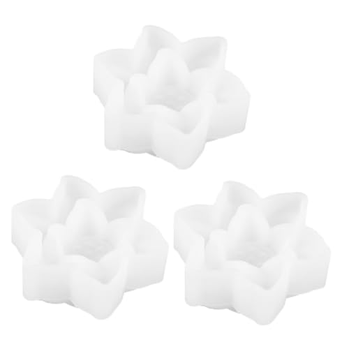 OSALADI 3 Stück Diy Silikonform Teilig für Lotusblüten Gießform zur Herstellung Handgefertigter Ornamente für Bastelprojekte Kreativität bei Kindern von OSALADI