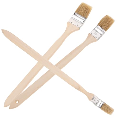 OSALADI 3 Stück Gebogene Malerpinsel Mit Holzgriff Wiederverwendbar Für Wand Und Möbelmalerei Naturborsten Präzise Farbaufnahme Für Heizkörper Und Ecken OSALADI 3 Stück Gebogene Malerpinsel Mit Holzgriff Wiederverwendbar Für Wand Und Möbelmalerei Naturborsten Präzise Farbaufnahme Für Heizkörper Und Ecken von OSALADI