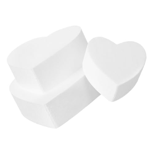 OSALADI 3 Stück Herzförmiges Kuchenmodell Hochzeitstortenmodell Backform Harzform Ornament Silikon Bastelform Tiefe Untersetzerformen Weihnachtskuchenformen Übungskuchen Attrappe von OSALADI
