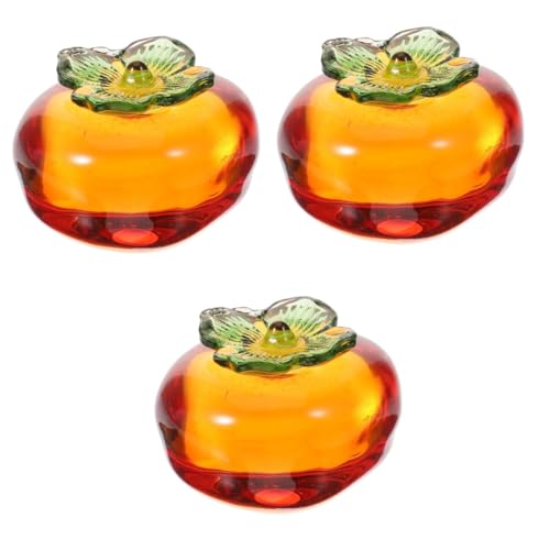 OSALADI 3 Stück Kleinformatiges Glaskunst Persimmon Obstmodell Tischdekoration für Wohnzimmer Büro und Garten mit Lebendigem Design Leicht und Vielseitig Einsetzbar Perfektes für OSALADI 3 Stück Kleinformatiges Glaskunst Persimmon Obstmodell Tischdekoration für Wohnzimmer Büro und Garten mit Lebendigem Design Leicht und Vielseitig Einsetzbar Perfektes für von OSALADI