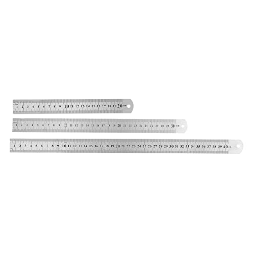 OSALADI 3 Stück Lineal Doppelseitiges Metalllineal für Ingenieurwesen Schule und Büro Präzisionsmaßstab mit Hoher Genauigkeit und Leichtem Design OSALADI 3 Stück Lineal Doppelseitiges Metalllineal für Ingenieurwesen Schule und Büro Präzisionsmaßstab mit Hoher Genauigkeit und Leichtem Design von OSALADI