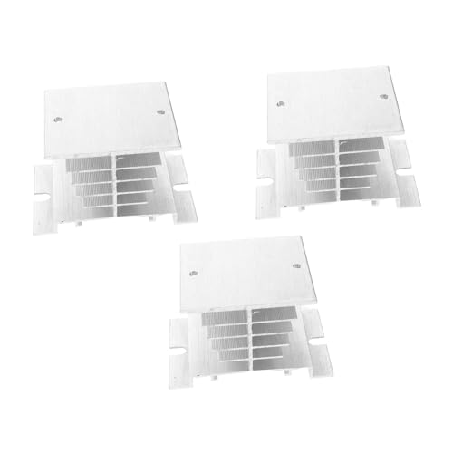 OSALADI 3 Stück Relaiskühler Kühlkörperversorgung Austausch des Kühlkörperblocks Kühlkörperblock-Adapter Kühlkörper ersetzt Kühlrippe Kühlkörperzubehör Aluminiumlegierung Silver von OSALADI