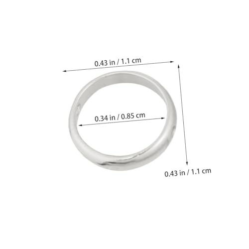 OSALADI 3 Stück Silber DIY Schmucklochring Langlebiger Ring mit Außendurchmesser Innendurchmesser für Armbänder Halsketten und Kreative Schmuckherstellung von OSALADI