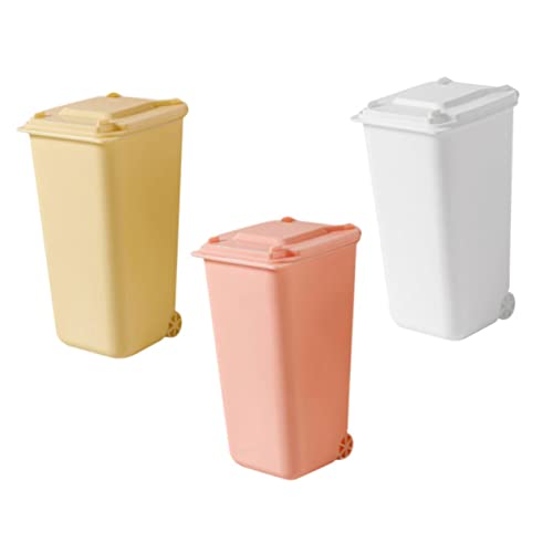 OSALADI 3 Stück Stifthalter Müll kann Wohnheim Desktop -Mülldose einfach Mini Behälter schlank Desktop-Abfallkorb Mülleimer für die Arbeitsplatte Tabletop -Müll können pp von OSALADI