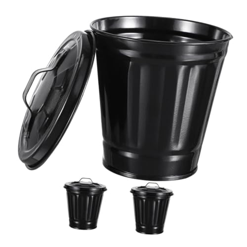 OSALADI 3 Stück Stifthalter mit Deckung kleiner Papierkorb Schlafzimmer Mülleimer mit Deckel kleiner Mülleimer mit Deckel Mini Trashcan Mülleimer im Freien Eisen Black OSALADI 3 Stück Stifthalter mit Deckung kleiner Papierkorb Schlafzimmer Mülleimer mit Deckel kleiner Mülleimer mit Deckel Mini Trashcan Mülleimer im Freien Eisen Black von OSALADI