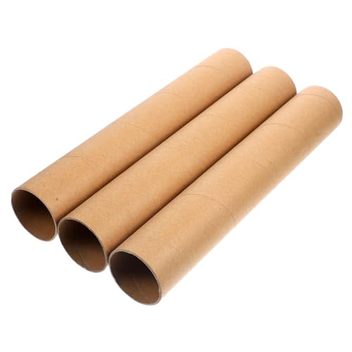OSALADI 3 Stück Teiliges Kraftpapier Papprollen Stabile Bastelpapierhülsen für DIY Kreativprojekte Kindergarten Kunsthandwerk von OSALADI