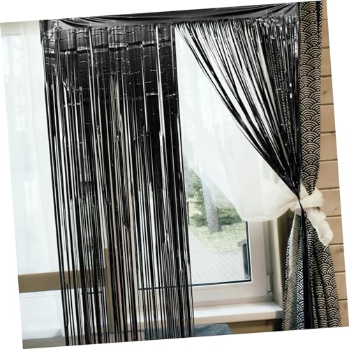 OSALADI 3 Stück Teiliges Schwarzer Metallic Folienfransen Vorhang Langlebige Wiederverwendbare Party Deko für Geburtstag Hochzeit Fotohintergrund Einfache Montage Festliche Atmosphäre OSALADI 3 Stück Teiliges Schwarzer Metallic Folienfransen Vorhang Langlebige Wiederverwendbare Party Deko für Geburtstag Hochzeit Fotohintergrund Einfache Montage Festliche Atmosphäre von OSALADI