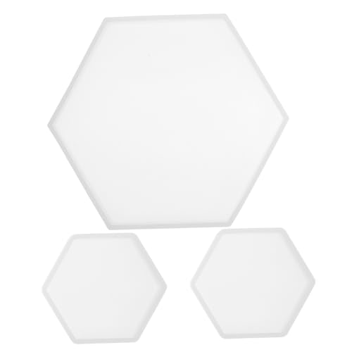 OSALADI 3 Stück Teiliges Silikonform Hexagon Gießform für Epoxidharz DIY Schmuckherstellung Transparent Langlebig Flexibel Wiederverwendbar von OSALADI
