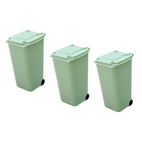 OSALADI 3 Stück Tischmülleimer mit Deckel Mini Abfalleimer für Büro Zuhause Praktischer Desktop Müllbehälter für Schlafzimmer Wohnzimmer OSALADI 3 Stück Tischmülleimer mit Deckel Mini Abfalleimer für Büro Zuhause Praktischer Desktop Müllbehälter für Schlafzimmer Wohnzimmer von OSALADI