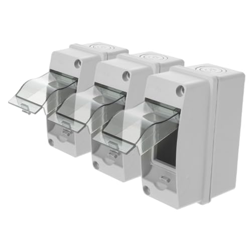 OSALADI 3 Stück Wasserdichter Zwei wege Verteilerkasten mit Transparentem Fenster Gehäuse für Outdoor Stromverteilung und Elektrischen Schutz bei Ladestationen von OSALADI