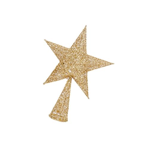 OSALADI 30cm Weihnachtsstern Baumspitze Stern Weihnachtsbaumspitzen Stern Glitzer Christbaumspitze Tannenbaumschmuck (Golden) von OSALADI