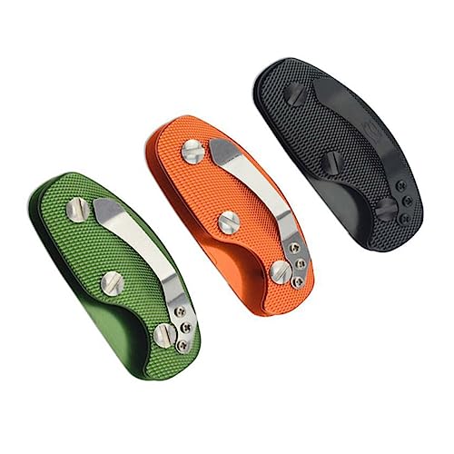 OSALADI 3Stücke Teiliger Aluminium Schlüsselhalter mit Clip Flexibler Schlüsselorganisator Grün Orange und Schwarz und Langlebig für Mühelose Schlüsselorganisation von OSALADI