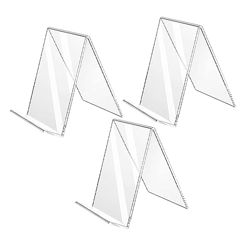 OSALADI 3Stücke Transparente Acryl Bücherregale Buchaufbewahrung und Präsentationsständer für Geschäfte und Zuhause Stabil und von OSALADI