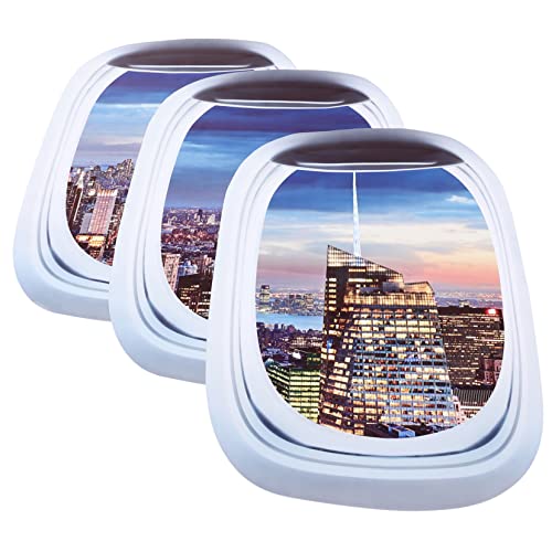 OSALADI 3d Landschaft Flugzeug Fenster Aufkleber Set Abnehmbare Aufkleber für Home Decor Pvc Material Sky Szene Dekorative Fliesen OSALADI 3d Landschaft Flugzeug Fenster Aufkleber Set Abnehmbare Aufkleber für Home Decor Pvc Material Sky Szene Dekorative Fliesen von OSALADI