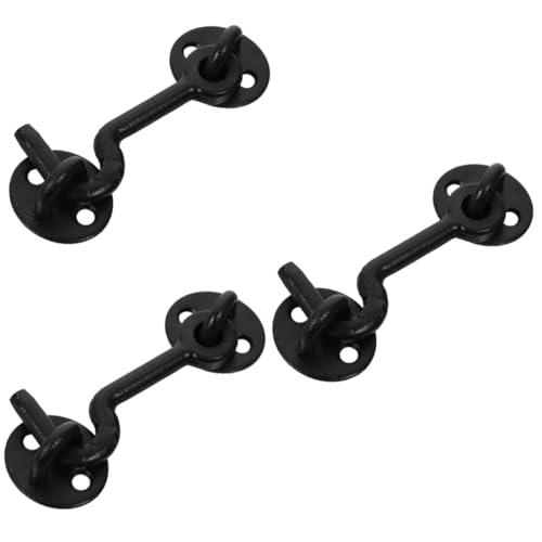 OSALADI 3sätze Robuster Tür Und Fensterhaken Aus Gusseisen Mit Augenschloss Für Schranktüren Fenster Und Tore Elegante Und Langlebige Sicherheitslösung Für Privatsphäre Und von OSALADI