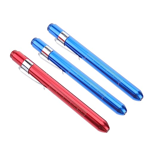 OSALADI 3st Arbeitstaschenlampen Stiftlicht Für Krankenschwestern Led-taschenlampen Doktorlampe Mit Stift Led-stift-taschenlampe Kleiner Arzt Stiftlampe Stablampe Mit Messgerät Dentallicht von OSALADI